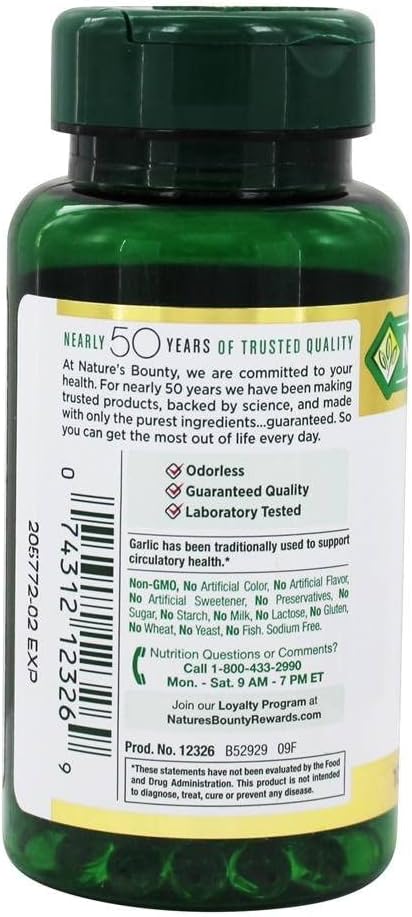 Nature's Bounty Garlic Extract 1000 mg, 100 Rapid 2)