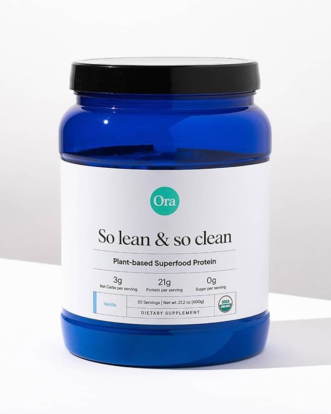 Ora Organic Protein Powder 21g Plant-Based 20 Servings,