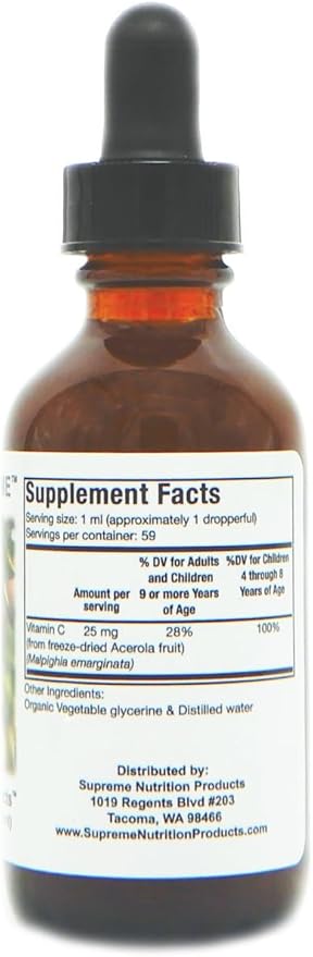 Supreme Nutrition Acerola Tincture, 2 fl oz 59 Servings