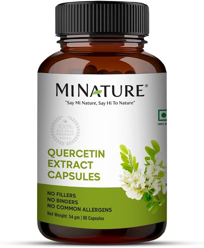 minature Quercetin Extract Capsules |Flavonoids |500mg 90 Veg 45Days Supply