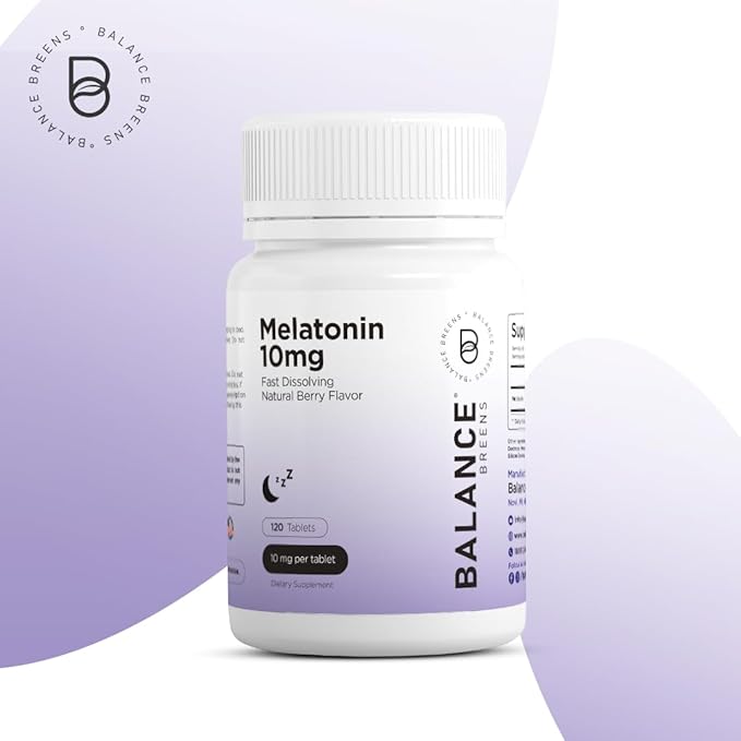 Melatonin 10mg, 100% Drug Free, Fast-Dissolve 120 Tablets
