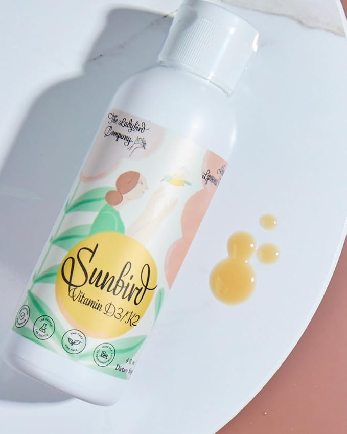 Sunbird Liposomal Liquid Vitamin D for Women D3 and K2 for D3 with K2, Made