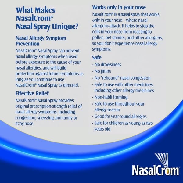 NasalCrom Nasal Spray Allergy Symptom Controller 200 Sprays .88 FL (3 Pack)