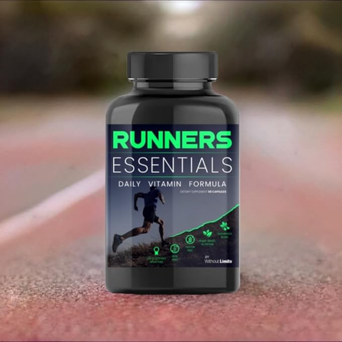 Without Limits Runners Essentials Daily Vitamin Formula - Runners Daily Vitamin - One Month Supply - 60 Capsules