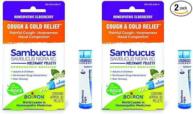 Boiron Sambucus Nigra 6c Homeopathic Elderberrry 2)