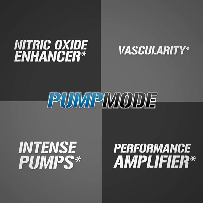 EVL PumpMode Nitric Oxide Supplement - Nitric Oxide Booster Pump Pre Workout Powder with Glycerol and Betaine for Muscle Recovery Growth and Endurance - Stim Free Pre Workout Drink (Blue Raz)