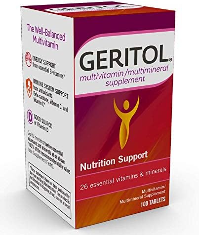 Geritol Multi-Vitamin Nutritional Support Tablets, Balance 26 Essential 100 Count 2)