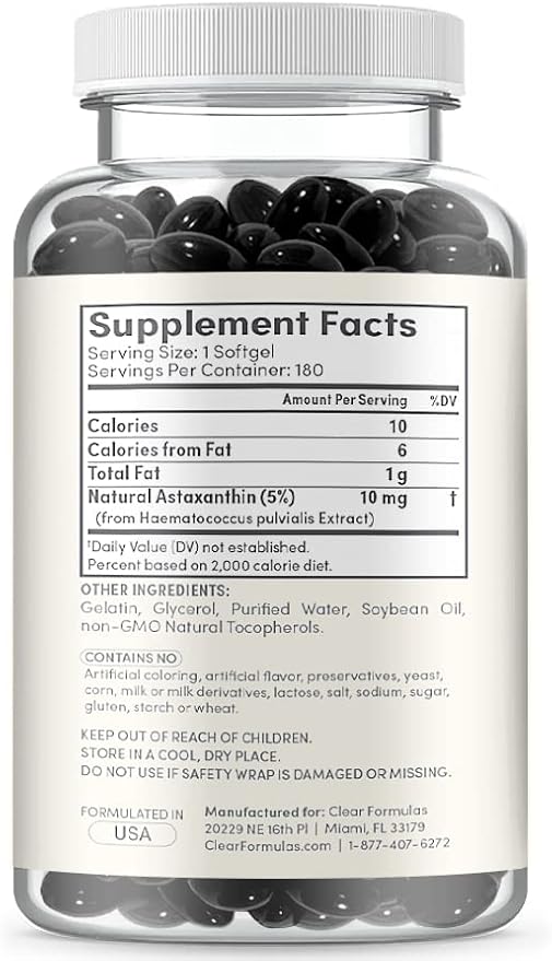 ClearFormulas Astaxanthin 10mg 180 Softgels Max
