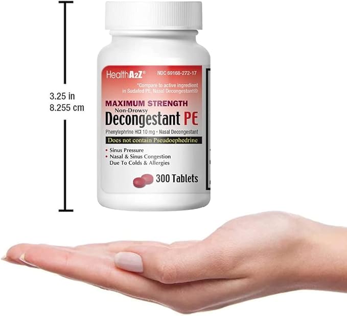 HealthA2Z® Decongestant PE 10 mg (300 Count 1))