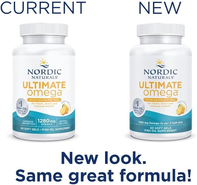Nordic Naturals Ultimate Omega in Fish 60 Soft 1280 mg Omega-3 - 30 Servings
