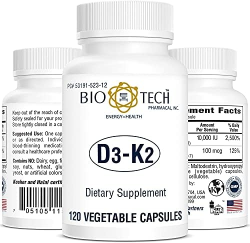 Bio-Tech D3-K2 120 Vegcaps