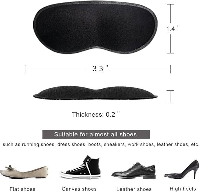 Dr. Foot Heel Grips for Men 2 Pairs+ 1 Shoe