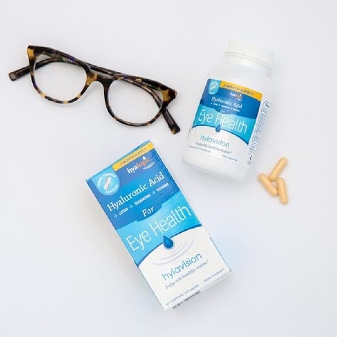 HylaVision Eye Health Supplements: Hyaluronic Acid, (120 Capsules)—