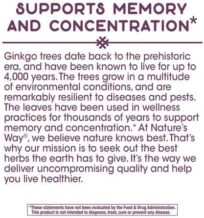 Nature's Way Premium Extract Ginkgo Memory 120 Capsules