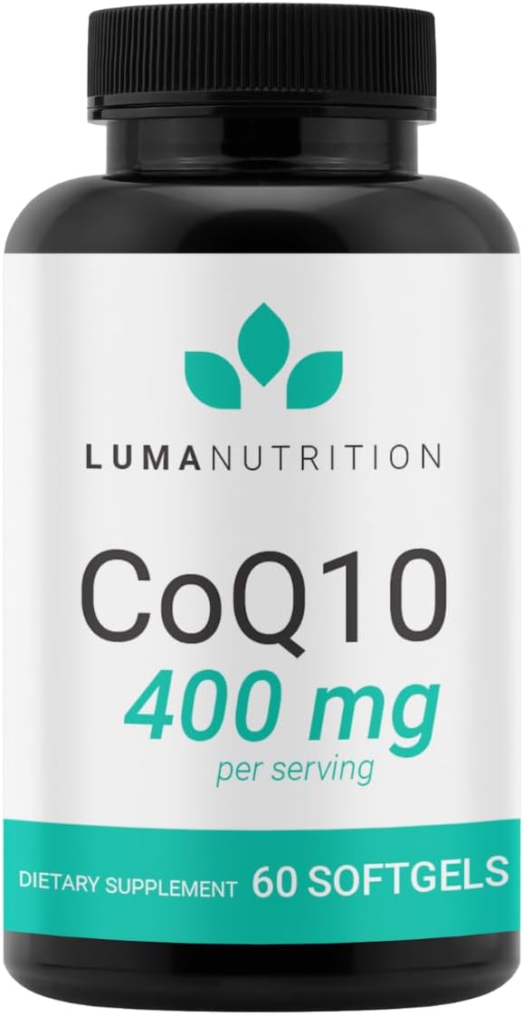 Luma Nutrition CoQ10 400mg Softgels Q10 - Q-10 200mg 200mg Softgel 400mg Per 60 Liquid