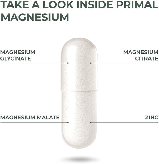 Magnesium Supplement Complex 310mg by Primal 120 Capsules