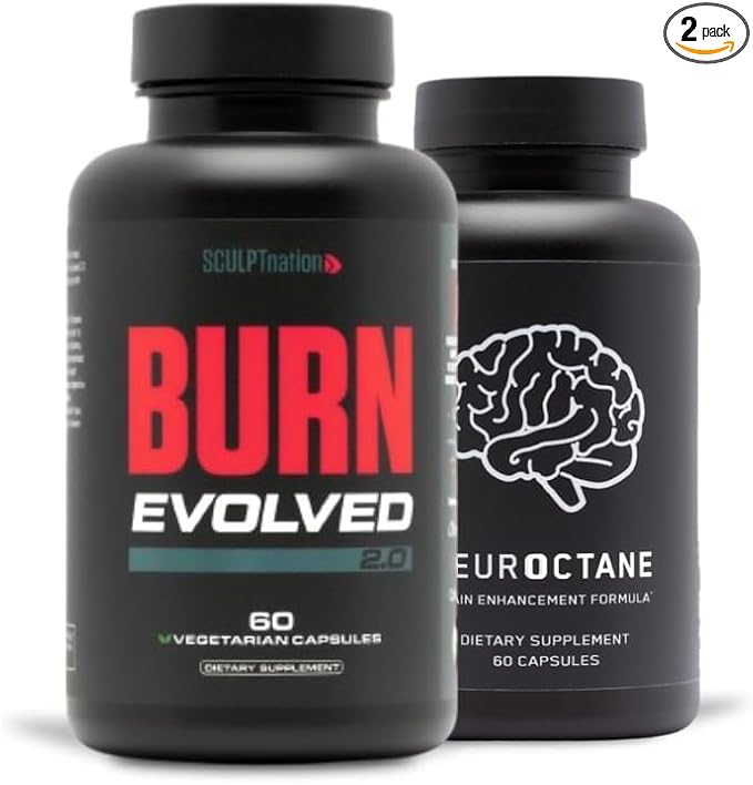 Sculpt Nation by V Shred Burn Evolved 2.0 and Neuroctane Brain Supplement Bundle