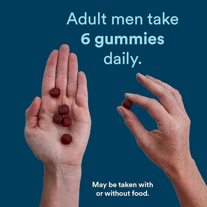 SmartyPants Multivitamin for Men, Gummies: Omega 3 Fish CoQ10, Vitamin D3, C, B12, B6, B6, Vitamin 120 Gummies (20 Day