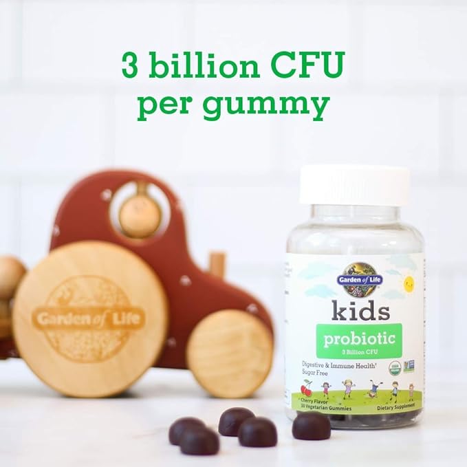 Garden of Life Kids Probiotics Gummies, Chewables 3 Billion 5 Billion