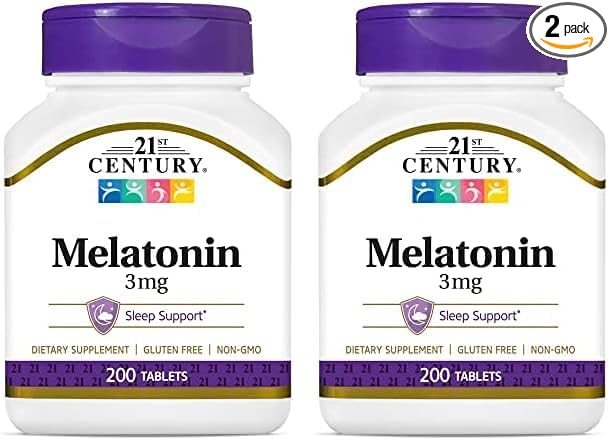 21st Century Melatonin 3 mg Tablets, 200 Count 2)