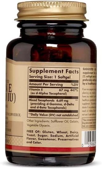 Solgar Vitamin E 67 mg (100 100 Mixed 100 Servings