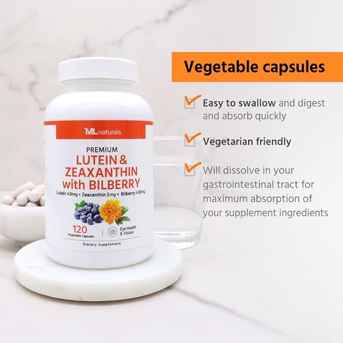 Premium Lutein & Zeaxanthin with Bilberry 120 Vegetable (4 Month