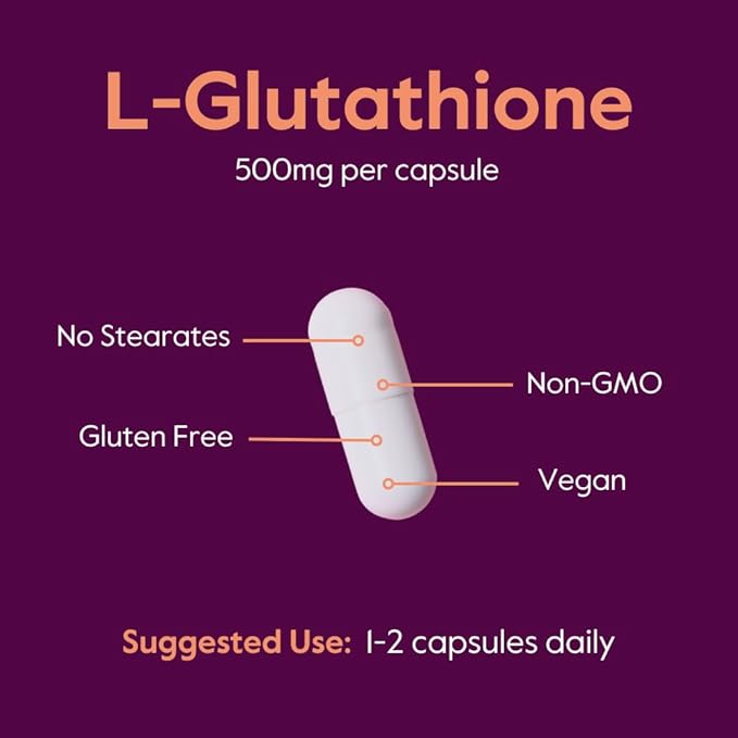 L-Glutathione 500mg (120 Vegetarian Capsules) (60 2) -