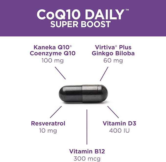 Purity Products CoQ10 Daily Super Boost 60 Vegetarian
