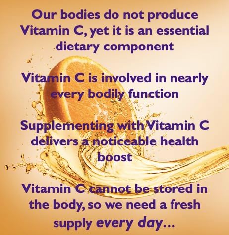 Immunity Vitamin C 1000mg with Elderberry, 4 Months 120 Tablets