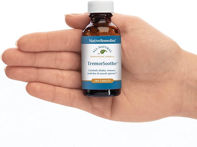 Native Remedies TremorSoothe - Natural Homeopathic Formula to Temporarily Control Shakes, Tremors, Muscle Spasms and Twitches -180 Tablets