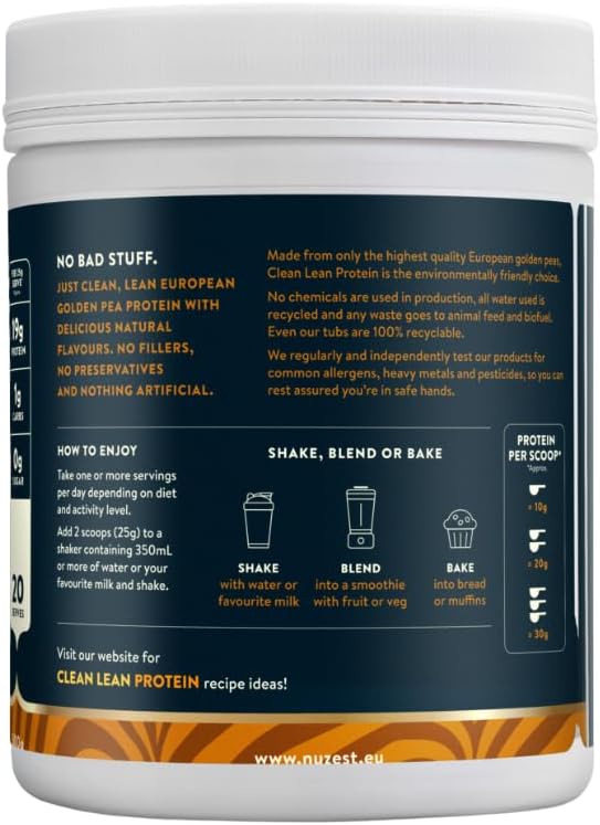Nuzest - Pea Protein Powder - 20 Servings, 1.1 lb