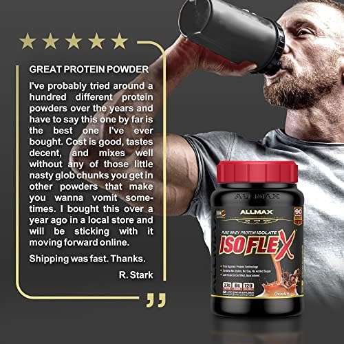 ALLMAX ISOFLEX Chiller, Citrus Peach Sensation - 2 lb - 27 Grams of Protein Per Scoop - Zero Fat & Sugar - 99% Lactose Free - Approx. 28 Servings