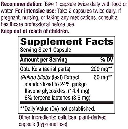 Nature's Way Premium Extract Ginkgo Memory 120 Capsules