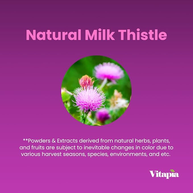 Organic Milk Thistle Supplement 70:1 Extract, 80% Silymarin, 60 Vegan