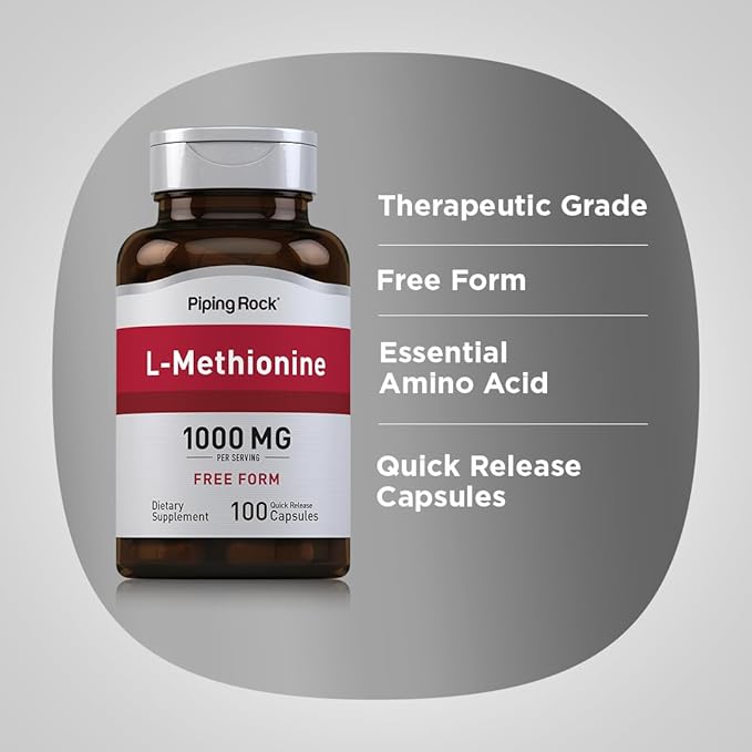 Piping Rock L Methionine 1000mg 100 Capsules
