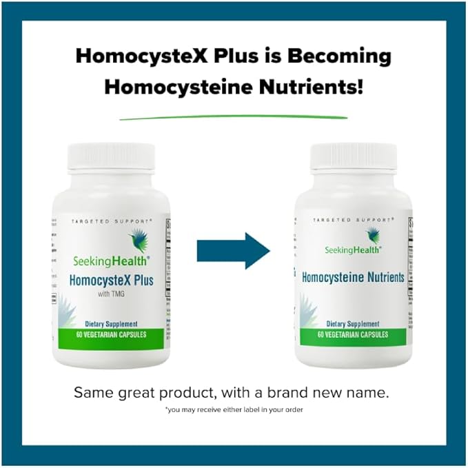 Seeking Health Homocysteine Nutrients, Formerly HomocysteX B12, Folate (60 Capsules)