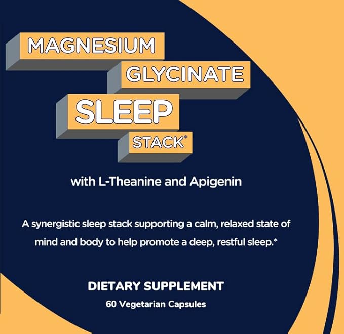 Magnesium Glycinate Sleep Stack with L-Theanine 175 mg 200 mg 50 mg