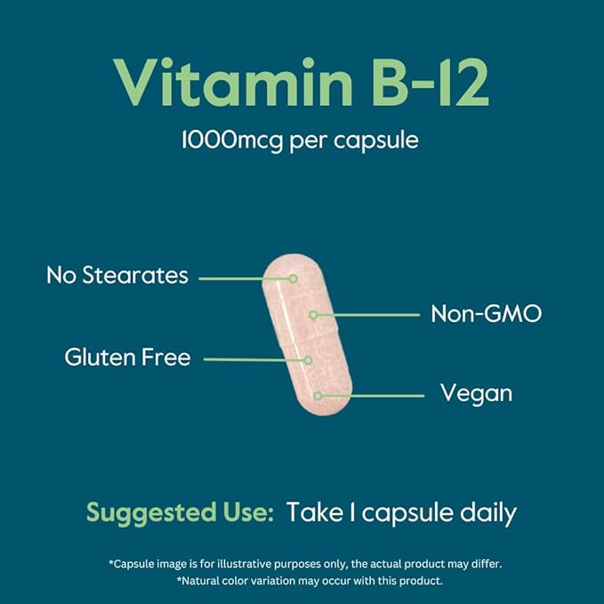 BESTVITE Vitamin B12 (Methylcobalamin) 1000mcg (480 Capsules)(2 x 240) (Methyl B12) -