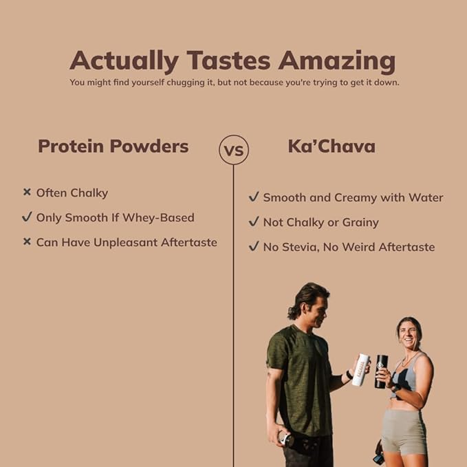 Ka’Chava All-In-One Nutrition Shake Blend, Chocolate, 85+ Superfoods, 26g Vitamins 25g Plant-Based 2lb
