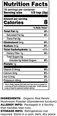 Terrasoul Superfoods Organic Reishi Mushroom Powder (4:1 Extract), 5.5 Oz, Immune Support, Stress Relief, Better Sleep, Embrace The Power of Adaptogenic Mushrooms