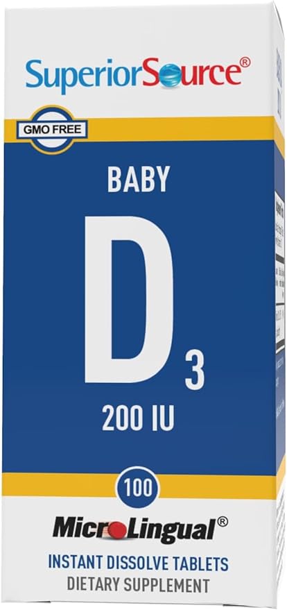 Superior Source Baby Vitamin D3 200 100 Count,