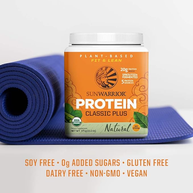 Sunwarrior Vegan Organic Protein Powder Plant-based 5 Superfood 15 Servings