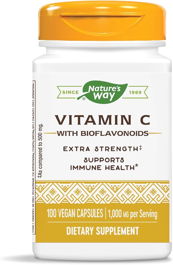 Nature’s Way Vitamin C with Bioflavonoids 1 g 100 Capsules