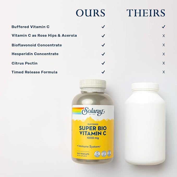 Solaray Super Bio C Buffered Vitamin 1000mg, 360 360 Ct.