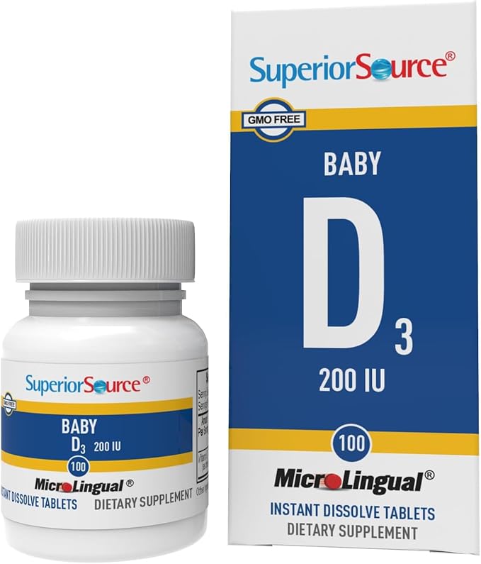 Superior Source Baby Vitamin D3 200 100 Count,