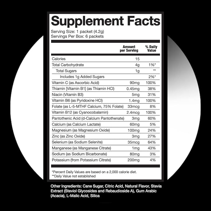 Halo Hydration Electrolyte Powder Packets – Peach - 6 Servings (5g Each) - Organic Hydration Drink with Low Sugar + Essential Vitamins + Minerals - Vegan