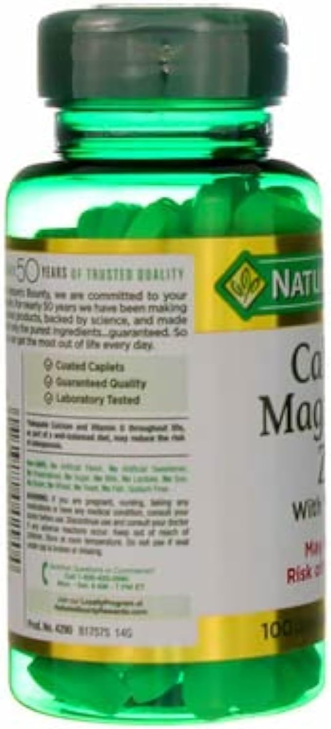 Nature's Bounty Calcium Magnesium & Zinc 100 Count