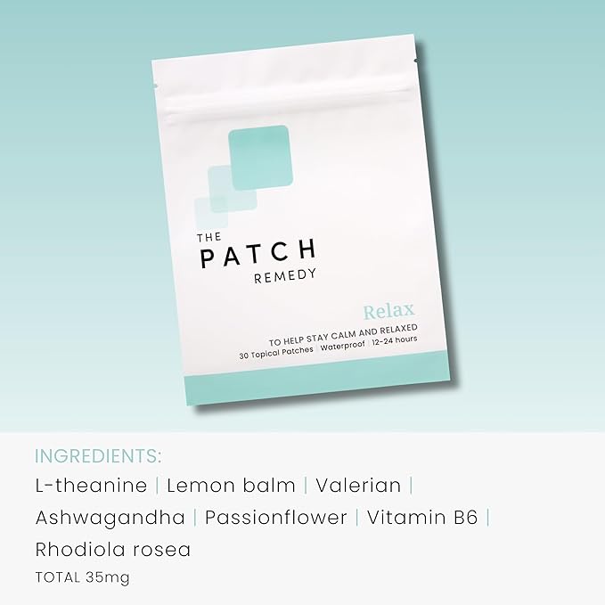 The Patch Remedy Relax Patches 30 Topical B6, Rhodiola