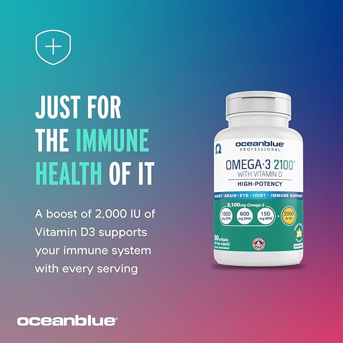 Oceanblue Professional Omega-3 2100 – 120 ct 2pack – D3 –