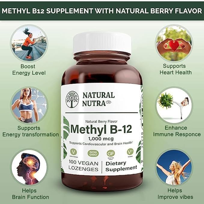 Natural Nutra Vegan Methyl B12 1000mcg, 100 Vegan